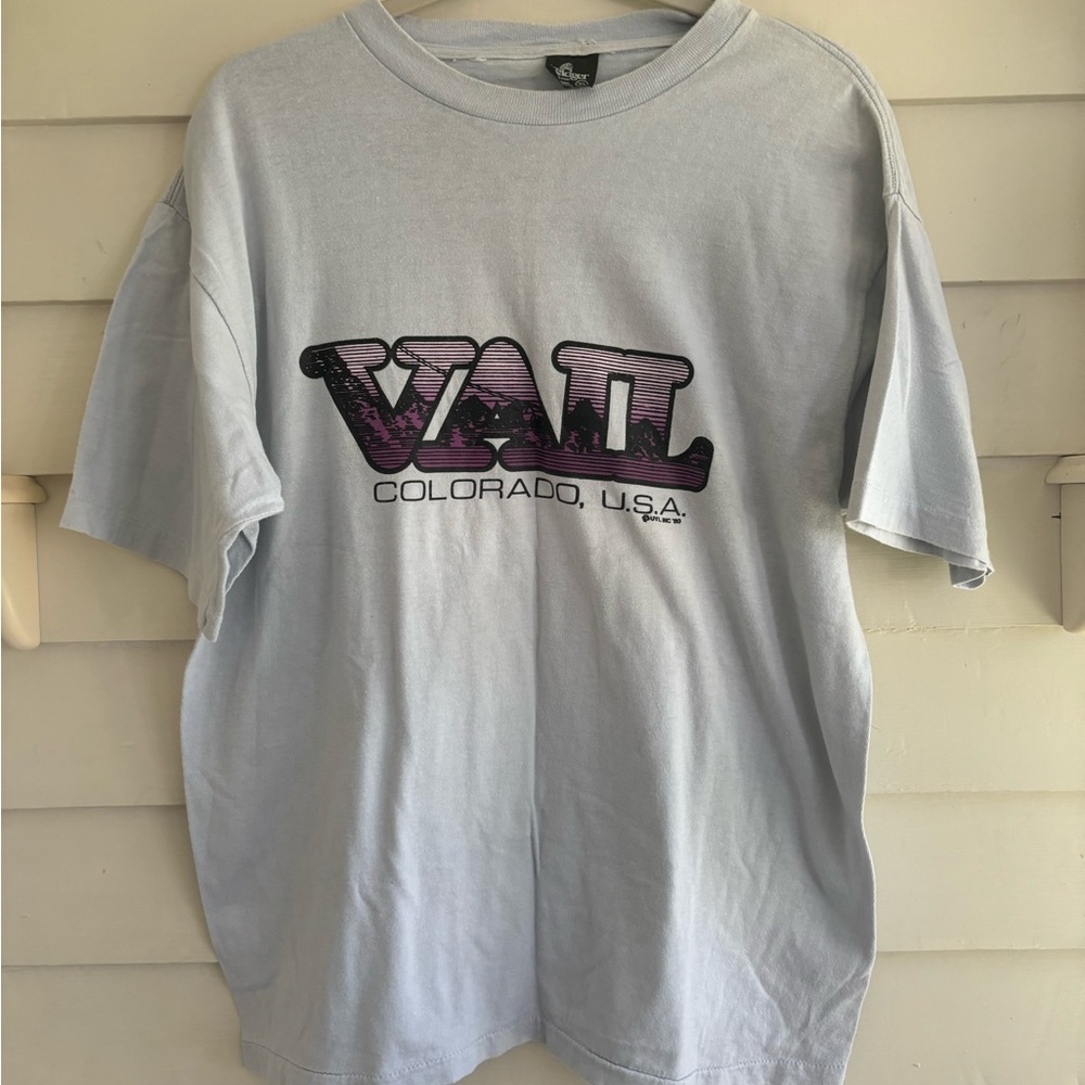 Vintage 1980 Vail Colorado Short Sleeve Tee Shirt Men’s Size XL